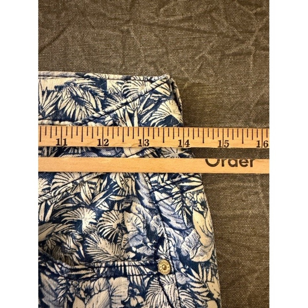 Tommy Bahama Denim Womens 0 Deep Space Tropical Floral Ankle Pants TW112702 Blue - Picture 8 of 11
